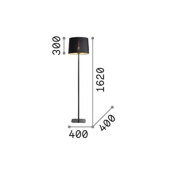 Lampadaire Nordik noir, tissu