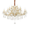 Suspension Napoleon 18 lumières dorée, cristal