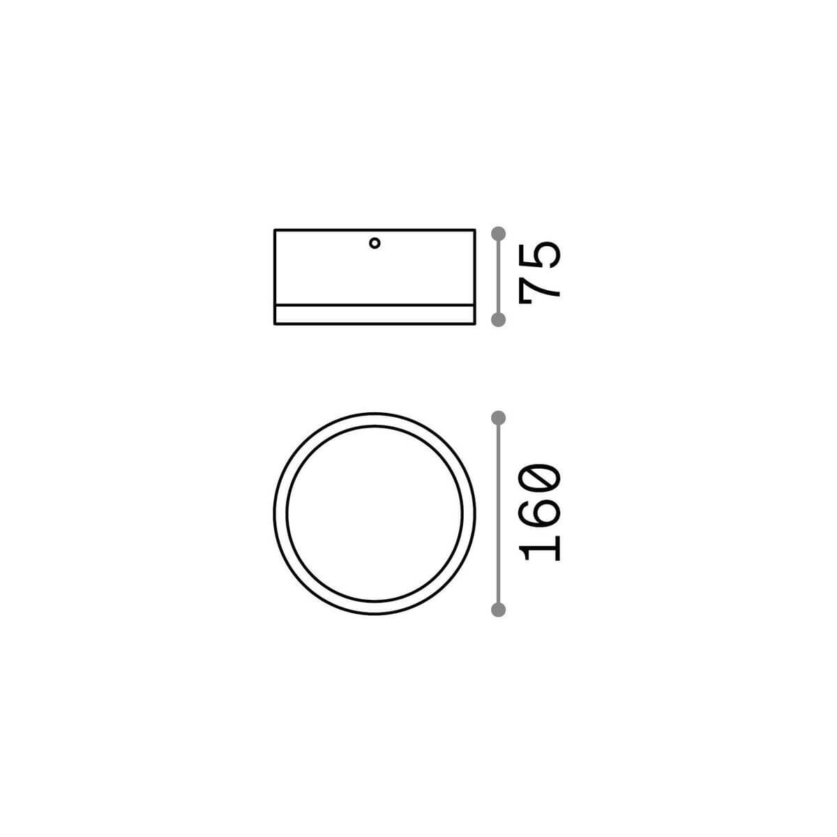 Plafonnier extérieur Urano blanc, Ø 16 cm