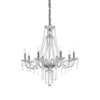 Suspension Amadeus 8 lumières transparente, cristal