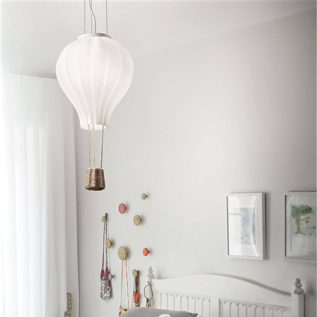 Suspension Dream BIG blanche, verre, H 65 cm