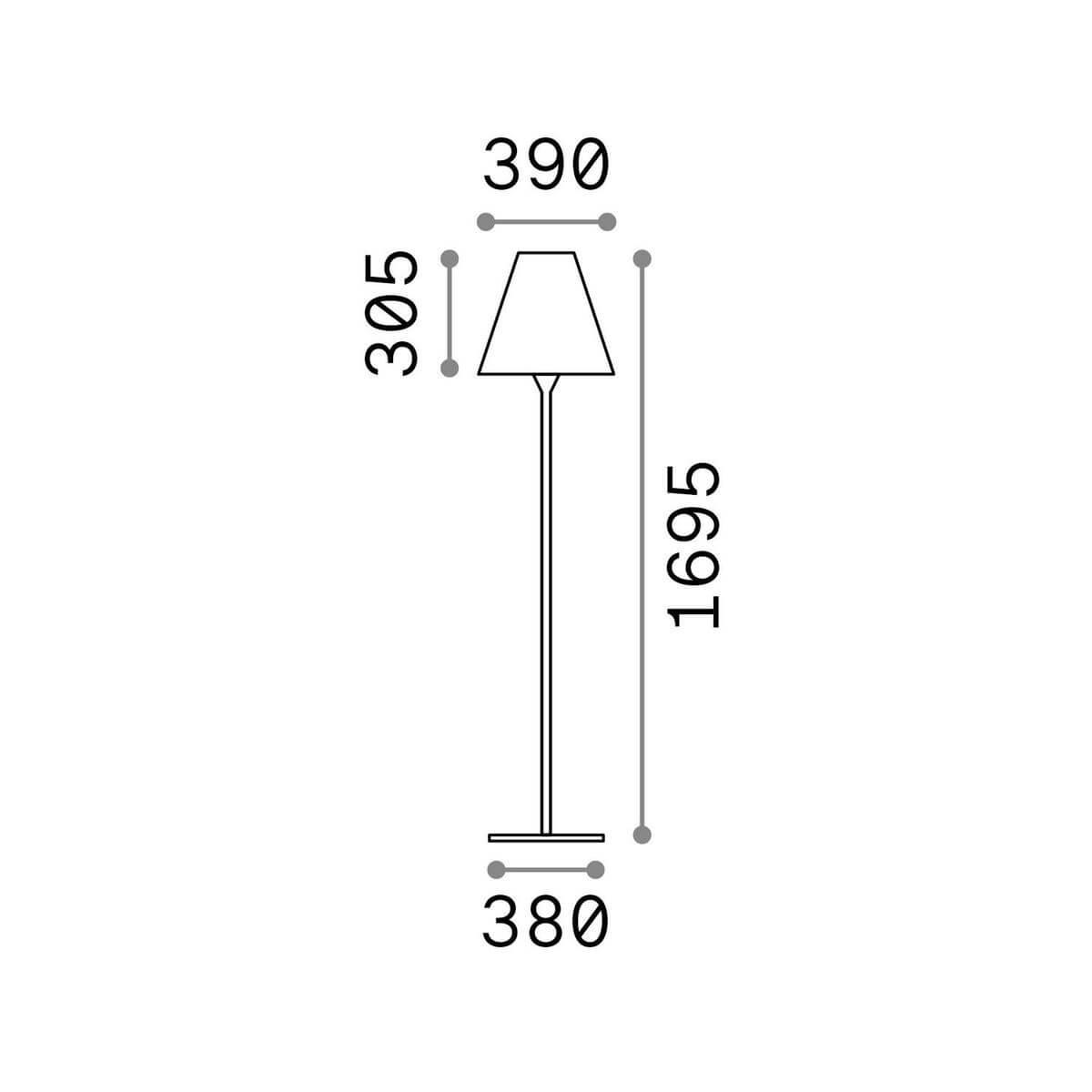 Lampadaire extérieur Itaca blanc