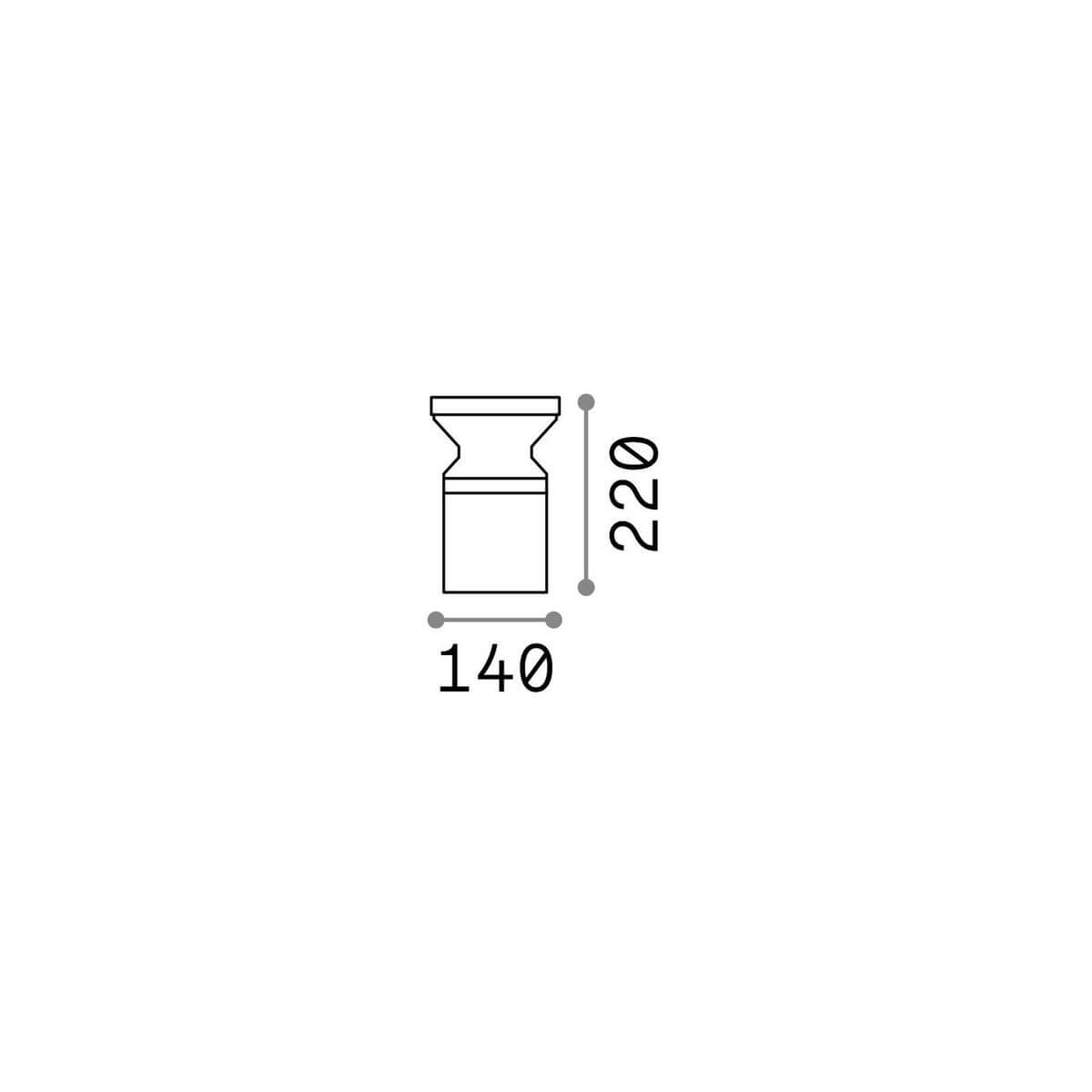 Lampadaire extérieur Torre noir, Ø 14 cm
