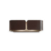 Applique murale Clip 2 lumières marron, L 12,5 cm