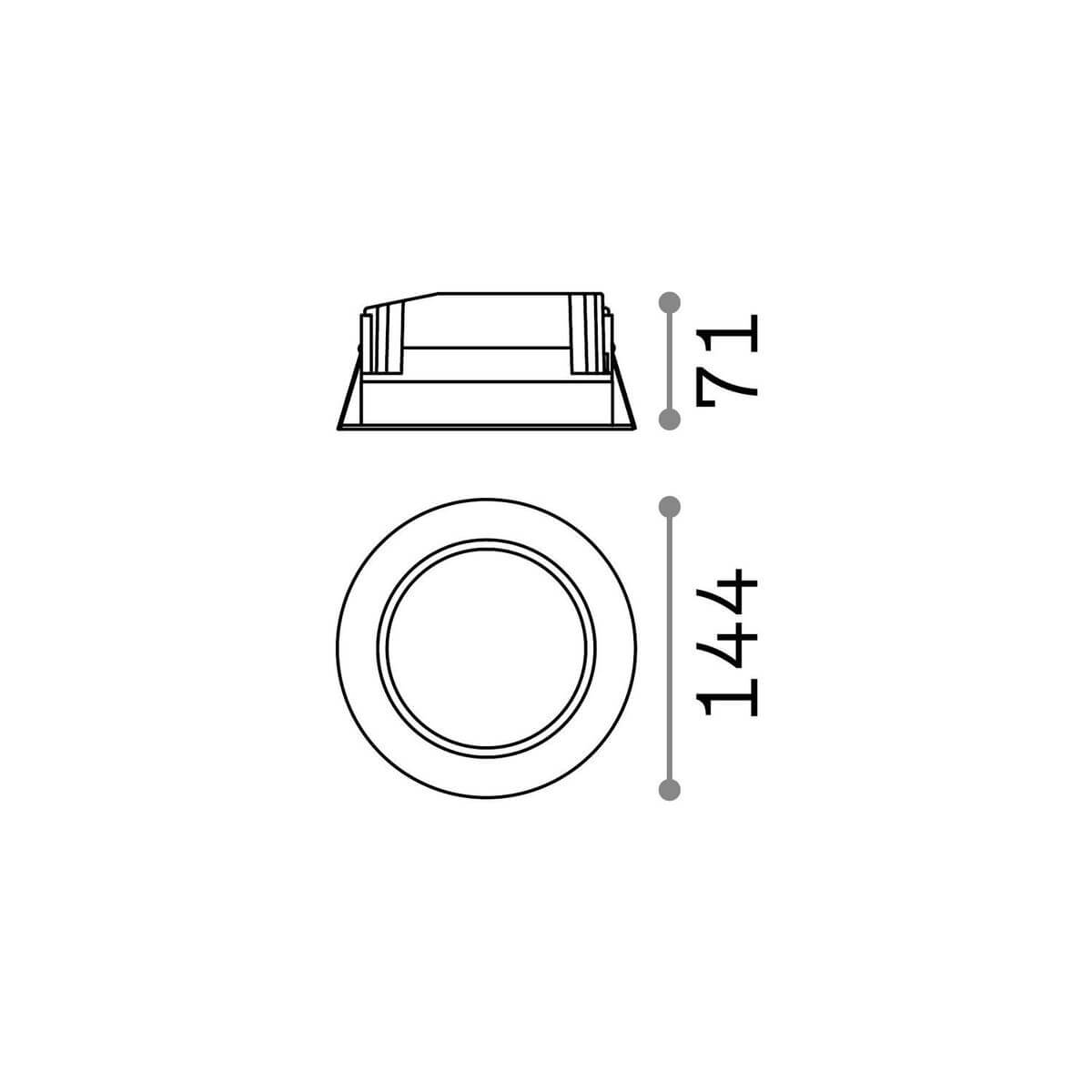 Spot encastrable Basic blanc, Ø 14,4 cm (193465)