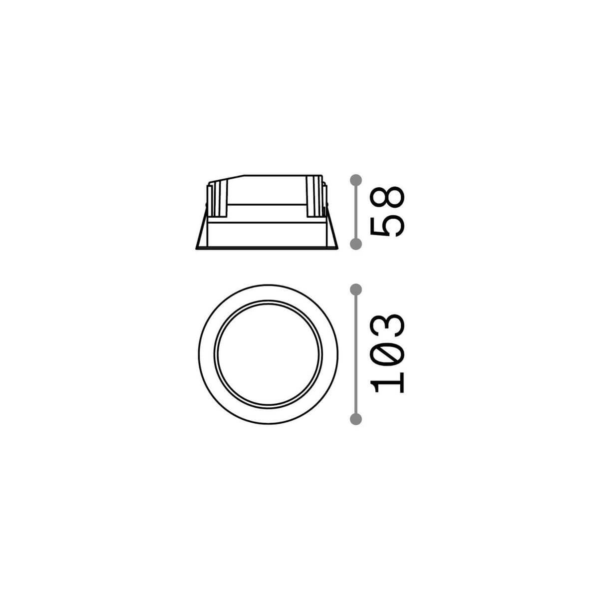 Spot encastrable Basic blanc, Ø 10,3 cm (193519)