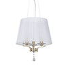 Suspension Pegaso 3 lumières laiton, verre