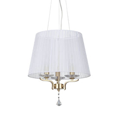 Suspension Pegaso 3 lumières laiton, verre