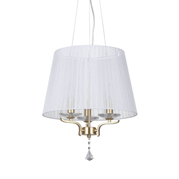 Suspension Pegaso 3 lumières laiton, verre