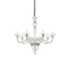 Suspension Brigitta 8 lumières transparente, verre