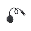 Applique murale Focus noire, Ø 8,5 cm
