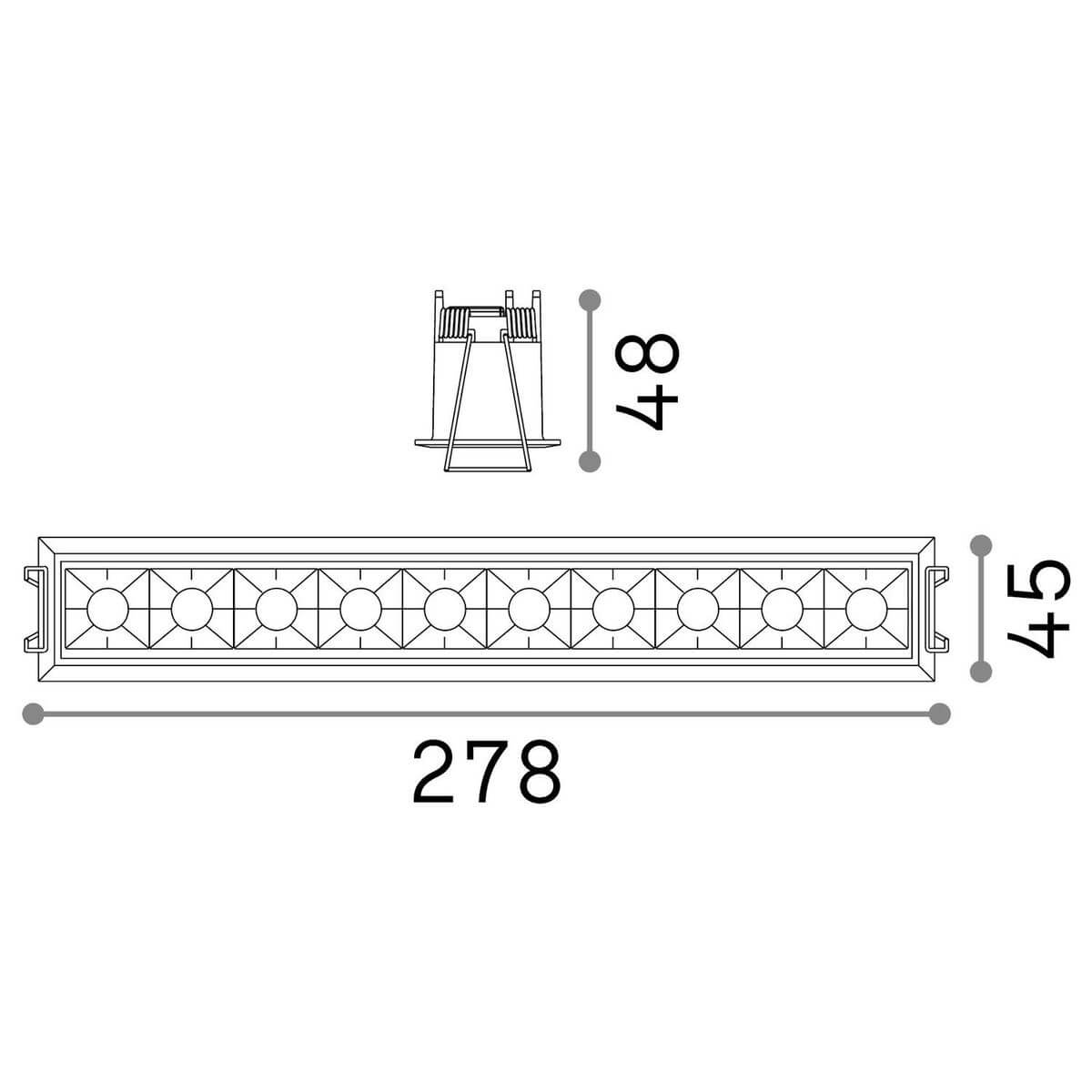 Spot encastrable Lika blanc, L 4,5 cm (206233)