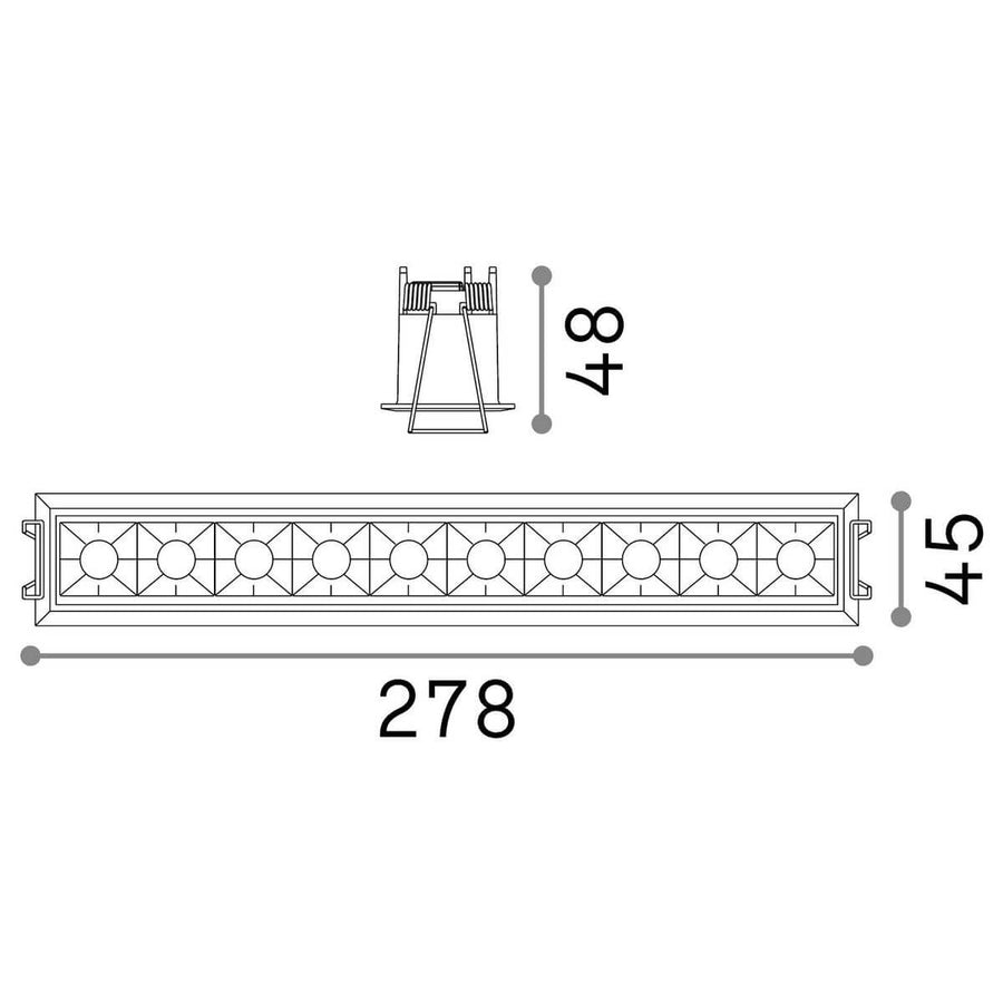 Spot encastrable Lika blanc, L 4,5 cm (206233)