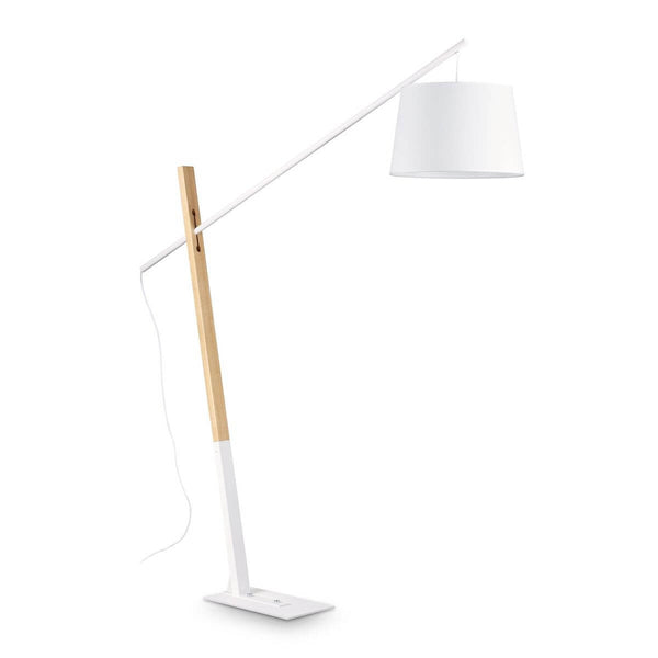 Lampadaire Eminent blanc, bois