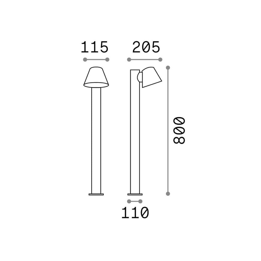 Lampadaire extérieur GAS marron