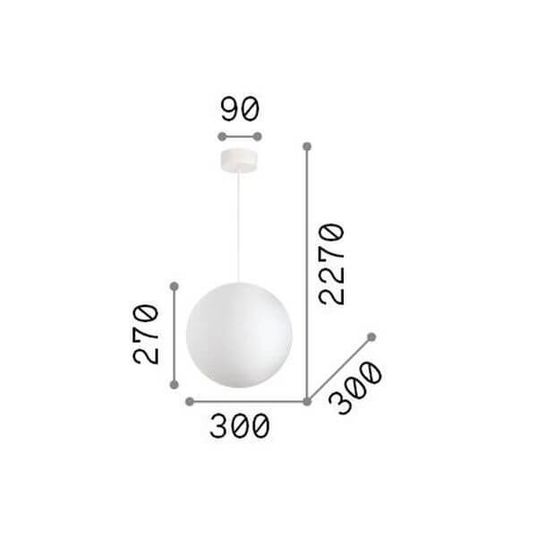 Suspension Carta blanche, Ø 30 cm