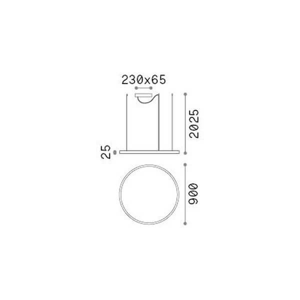 Suspension Oracle Slim noire, Ø 90 cm (229508)