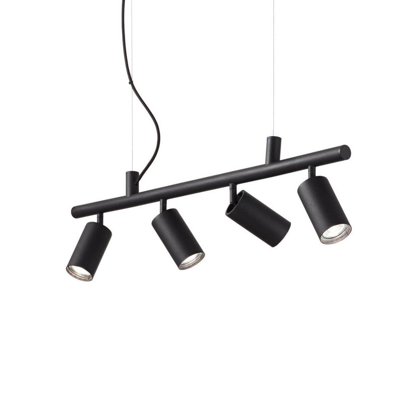 Suspension Dynamite 4 lumières noire