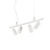 Suspension Dynamite 4 lumières blanche