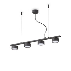 Suspension Minor 4 lumières noire