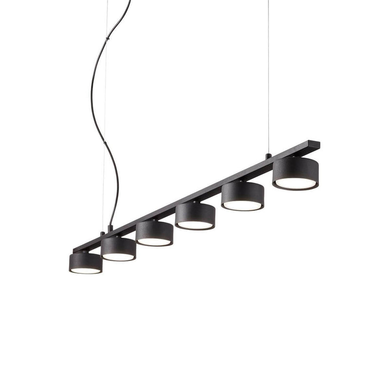 Suspension Minor 6 lumières noire
