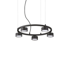 Suspension Minor 5 lumières noire