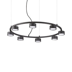Suspension Minor 8 lumières noire