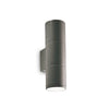 Applique extérieure GUN 2 lumières anthracite, L 21 cm