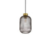 Suspension Mint fumée, verre, H 23,5 cm