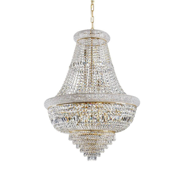 Suspension Dubai 24 lumières laiton, cristal