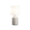 Lampe à poser Kali blanche, tissu, H 21,5 cm