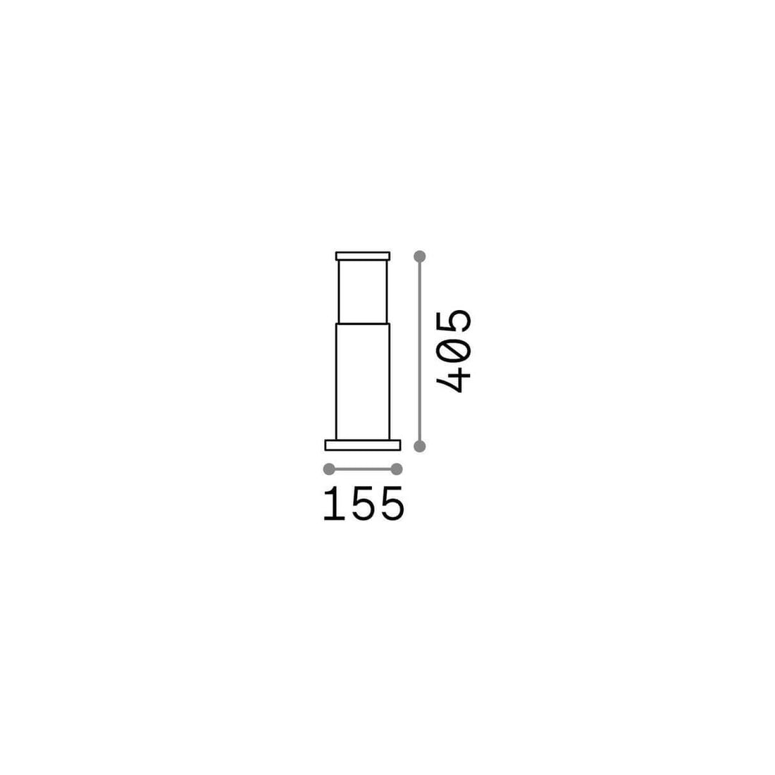 Lampadaire extérieur Tronco blanc, H 15,8 cm