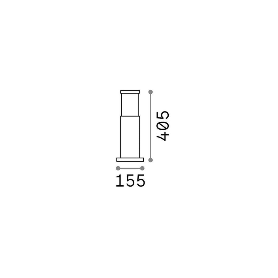 Lampadaire extérieur Tronco blanc, H 15,8 cm