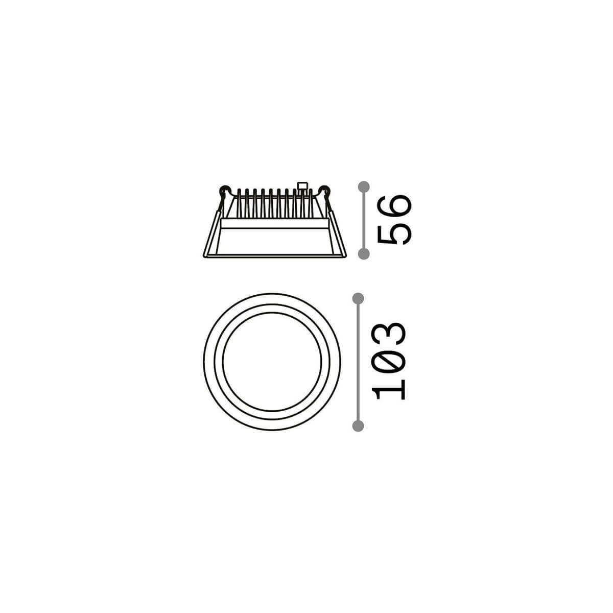 Spot encastrable Deep blanc, Ø 10,3 cm (249018)