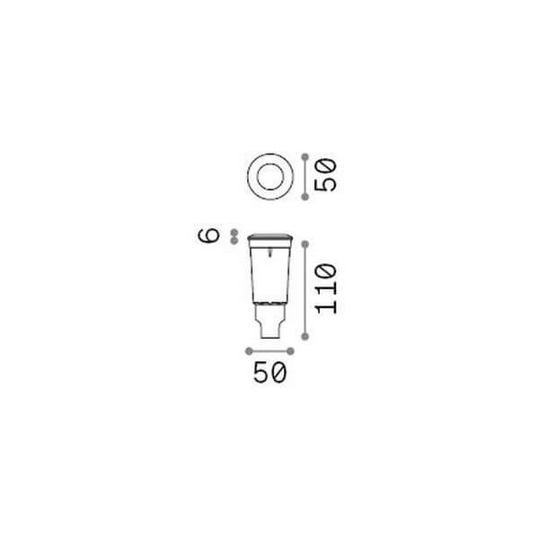 Luminaire extérieur WAY noir, Ø 5 cm