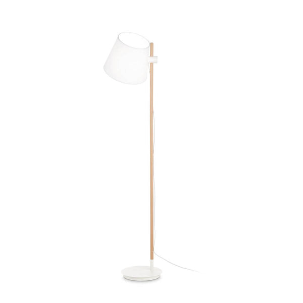 Lampadaire Axel blanc, bois