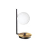 Lampe à poser Birds noire, verre
