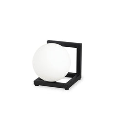 Lampe à poser Angolo noire, verre