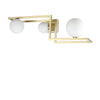 Plafonnier Angolo 3 lumières laiton, verre