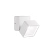 Applique extérieure Omega Square blanche, verre