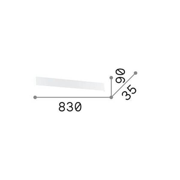 Applique murale Delta blanche, verre (287621)
