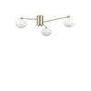 Plafonnier Hermes 3 lumières laiton, verre, Ø 90 cm