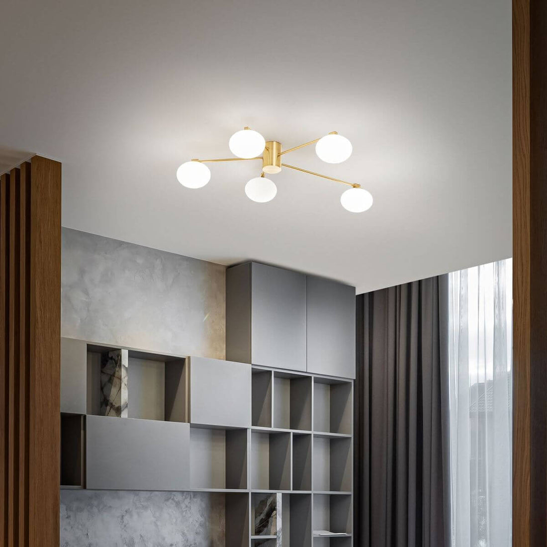 Luminaire plafonnier | Hermes Laiton Ø 90 cm