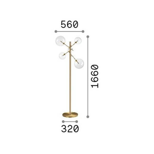 Lampadaire salon | Equinoxe Chromé
