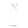 Lampadaire Equinoxe 4 lumières laiton, verre