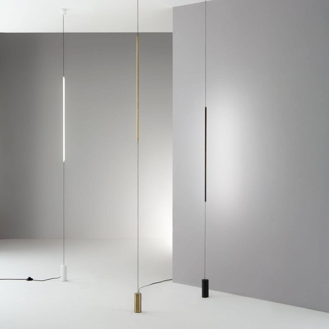 Lampadaire Filo noir, verre