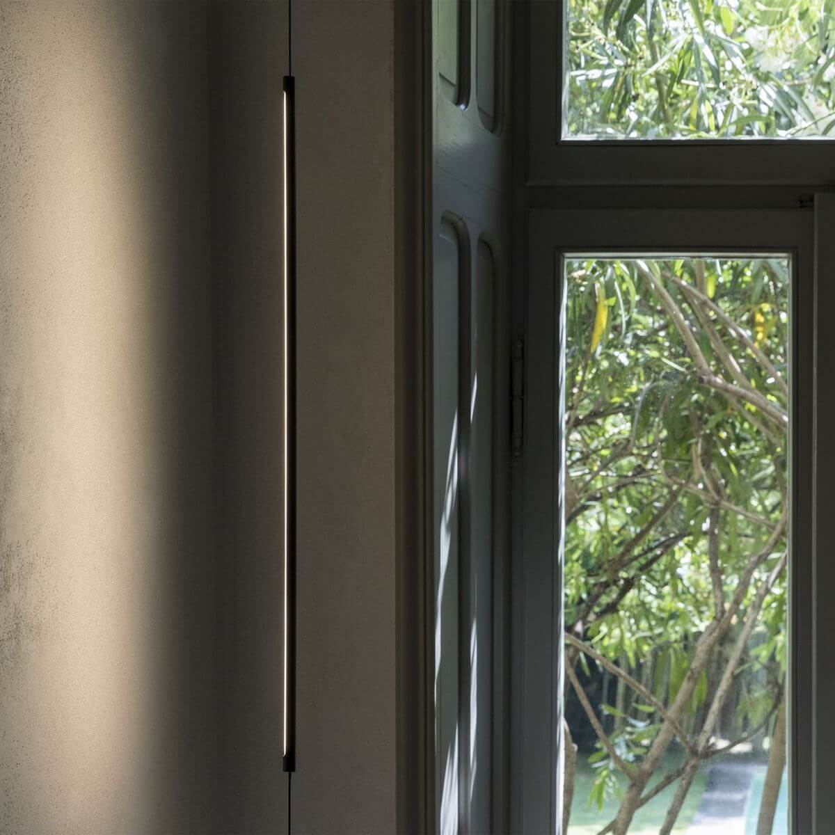 Lampadaire Filo noir, verre