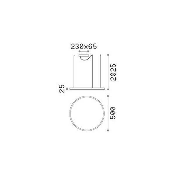 Suspension Oracle Slim noire, Ø 50 cm (304380)