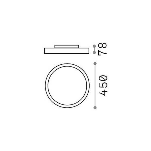 Plafonnier extérieur FLY noir, Ø 45 cm (306599)