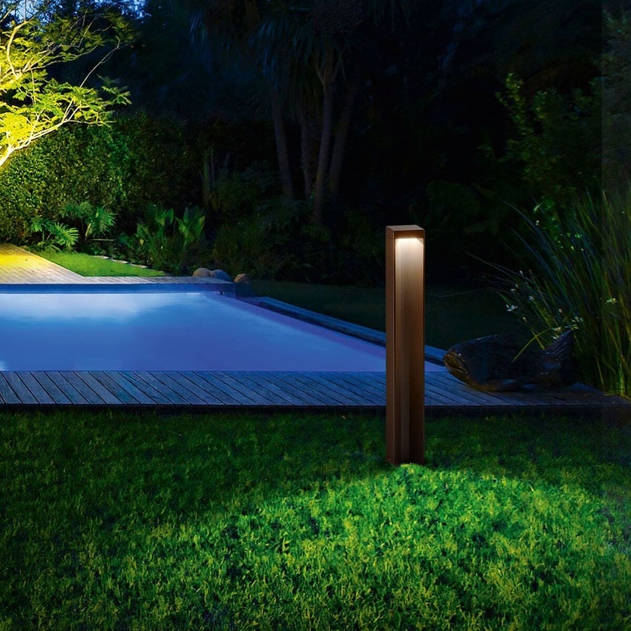 Lampadaire extérieur Kurt marron (306858)